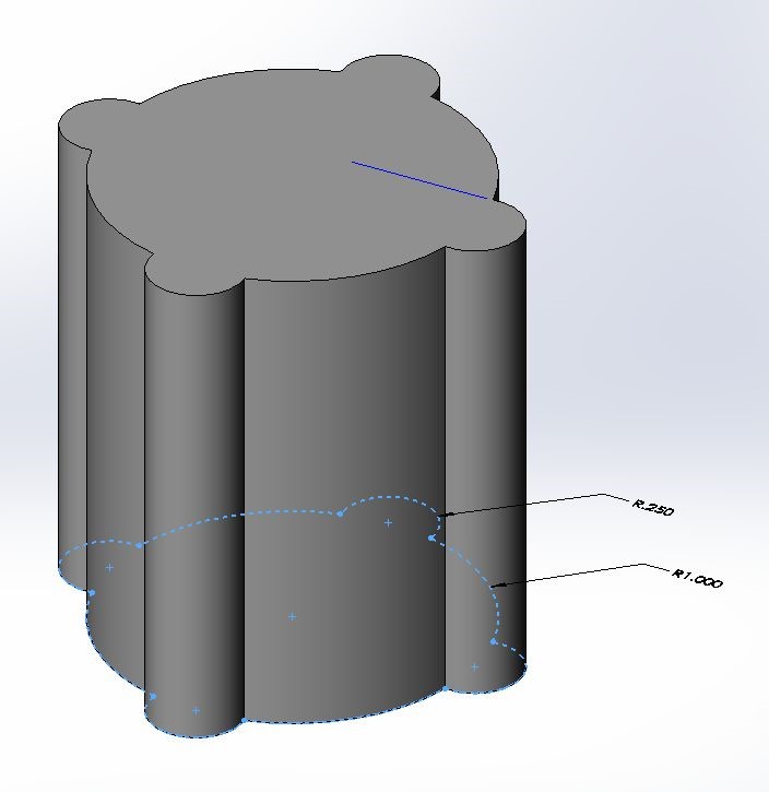 Figure 1. Extruding gives you control of your model from one end to the other.