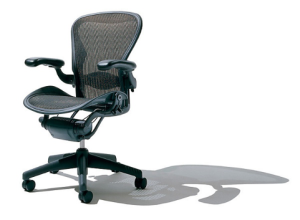 An Aeron chair, the would-be king of seating.